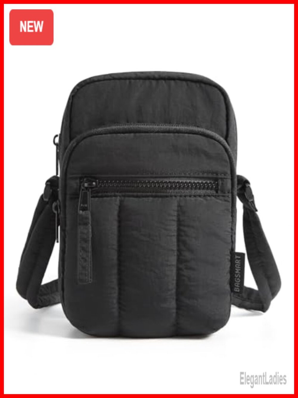 BAGSMART Crossbody Purse RFID Blocking Puffer Pockets for Women